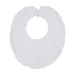 Floral Bow Embroidered Lace Bib