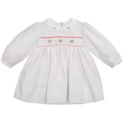 Long Sleeve Smocked Holiday Dress