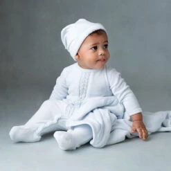 Velour Cable Knit Romper With Hat -Baby Clothing Store 1212V LS 77303.1637791213