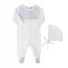Baby Chevron Velour Romper With Hat -Baby Clothing Store 1219V 1 30721.1660845182