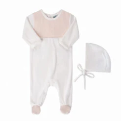 Baby Chevron Velour Romper With Hat -Baby Clothing Store 1219V 3 83537.1660845189