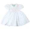 Smocked Rosebud Dress White -Baby Clothing Store 17436whitepink 92315.1698083808