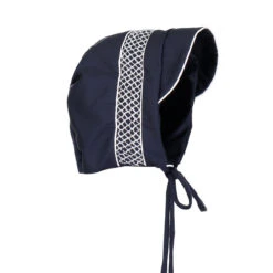 Navy Smocked Bonnet