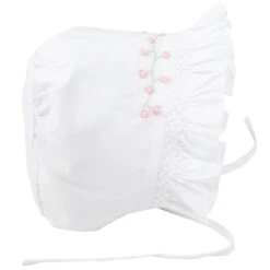 Girls Rose Garden Collection Smocked Bonnet -Baby Clothing Store 2150WHPK D 2 34435.1646770855