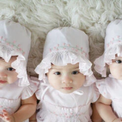 Girls Rose Garden Collection Smocked Bonnet -Baby Clothing Store 2150 3 37966.1646770855