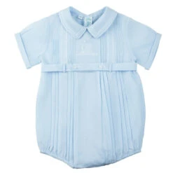Creeper With Pintucks And Train Embroidery White -Baby Clothing Store 23936B 46686.1634051821