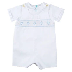 Smocked Diamond Shortall