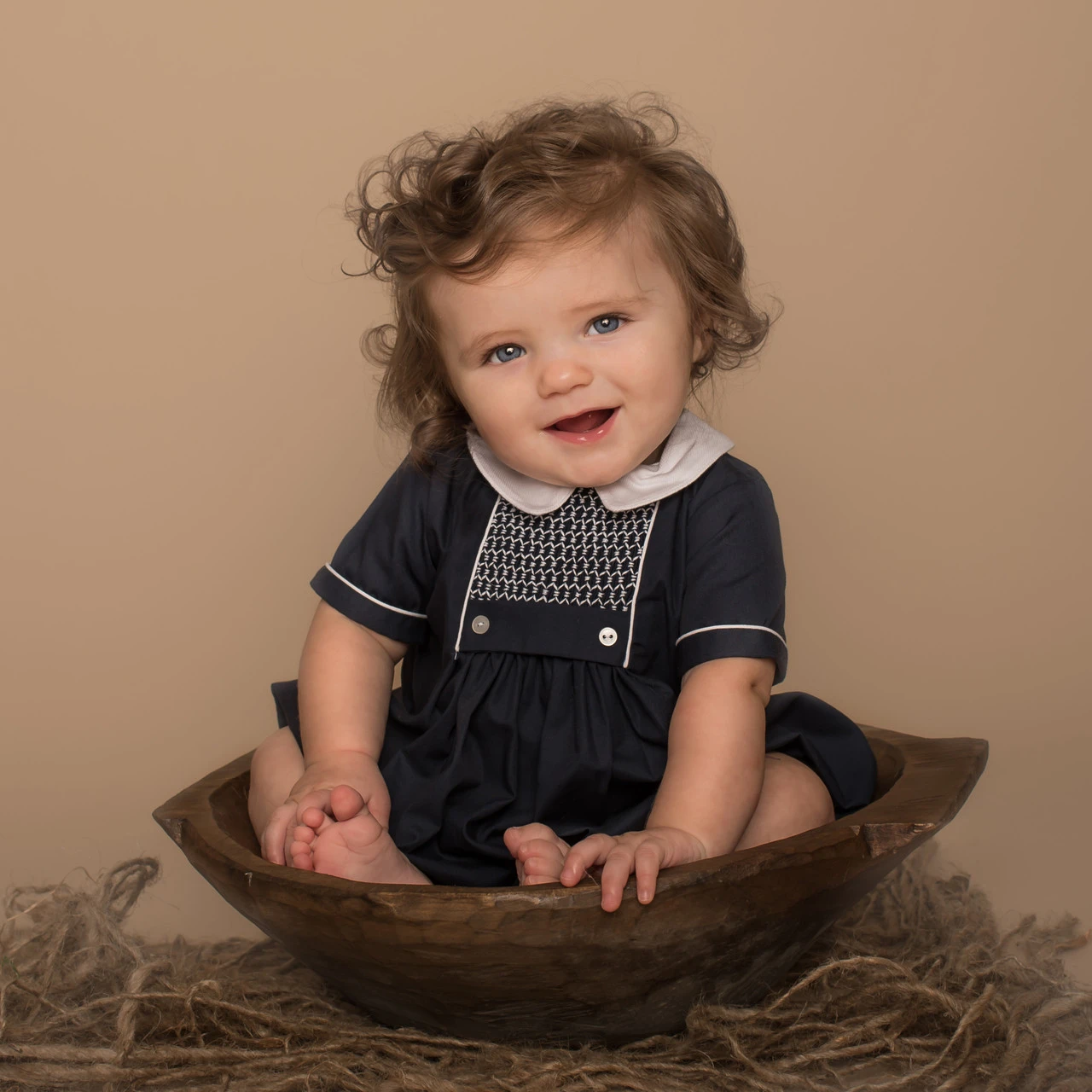 Chevron Smocked Creeper 6 Chevron Smocked Creeper - Image 4