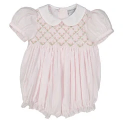 Diamond Smocked Rosebud Bubble
