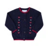 Navy Daisy Cardigan -Baby Clothing Store 4012NAVY RED 38369.1633710768