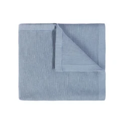 Ribbed Knit Blanket -Baby Clothing Store 405 VINTAGE BLUE 17192.1664466747