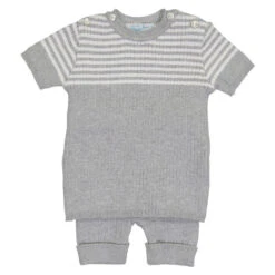 Striped Short Ribbed Set