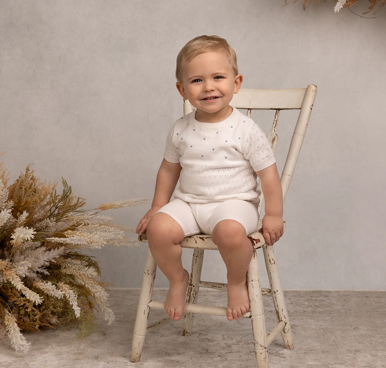 Boys Pointelle Knit Set 4 Boys Pointelle Knit Set - Image 2