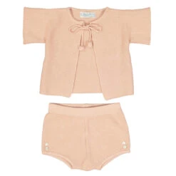 Knit Cardigan And Bloomer Set