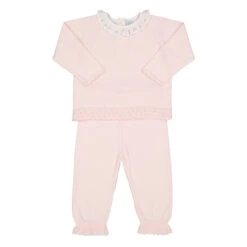 Rose Ruffle Collar Diamond Knit Set 8 Rose Ruffle Collar Diamond Knit Set -Baby Clothing Store 4905I 73717.1643137632