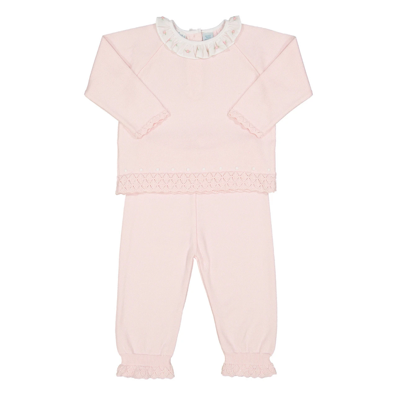 Rose Ruffle Collar Diamond Knit Set 5 Rose Ruffle Collar Diamond Knit Set - Image 3