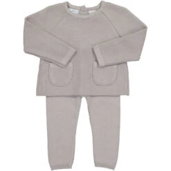 Pocket Knit Set Soft Grey