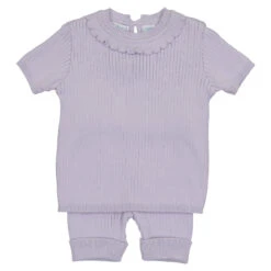 Scallop Trimmed Short Ribbed Set -Baby Clothing Store 4909 2 27073.1629309935