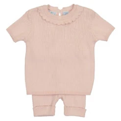 Scallop Trimmed Short Ribbed Set