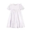 White Voile & Lace Tea Length Wedding Dress -Baby Clothing Store 6569 1 89961.1671639159
