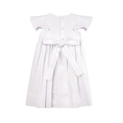 White Elegant Smocked Wedding Dress -Baby Clothing Store 6571 Back 44779.1671638958