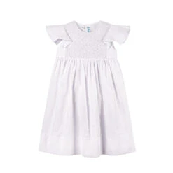 White Elegant Smocked Wedding Dress