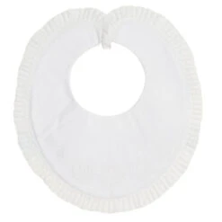 Laurel Leaf Embroidered Lace Bib