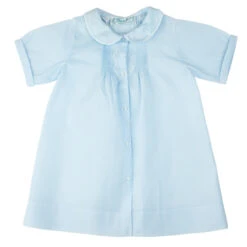 Boys Embroidered Collar Folded Daygown