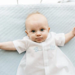 Boys Open Front Daygown With Train -Baby Clothing Store 74861 LS3 98198.1633451415