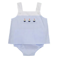 Sailboat Buttoned Diaper Set