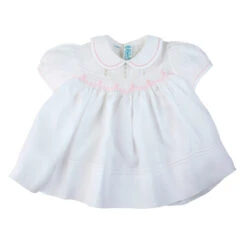 Rosebud Detail Smocked Dress