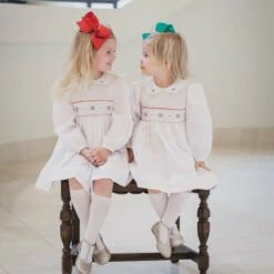 Long Sleeve Smocked Holiday Dress -Baby Clothing Store 87408 LS. 94601.1637267559