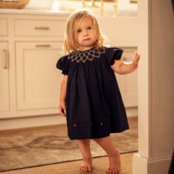 Navy Bishop Dress 7 Navy Bishop Dress -Baby Clothing Store 87419 LS 58032.1640183895