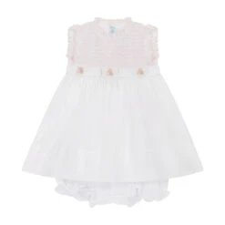 Sleeveless Secret Garden Dress -Baby Clothing Store 87426 white pink 1 15205.1633452047