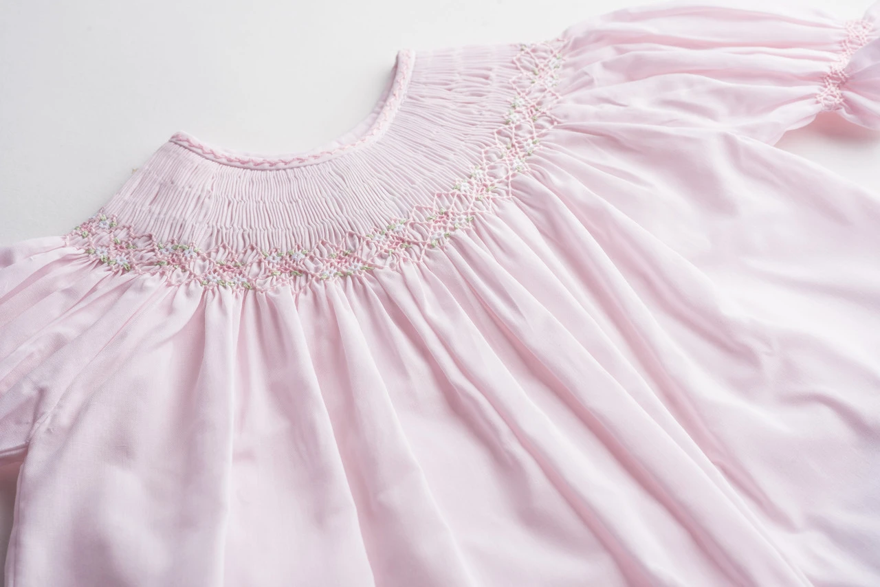 Girls Ruffle Sleeve Bishop Smocked Dress 6 Girls Ruffle Sleeve Bishop Smocked Dress - Image 4