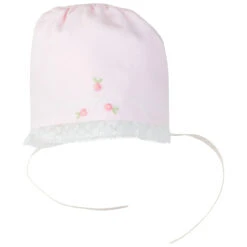 Vintage Bow & Lace Bonnet -Baby Clothing Store Embroidered Lace Bonnet 2151Pink 82350.1631563811