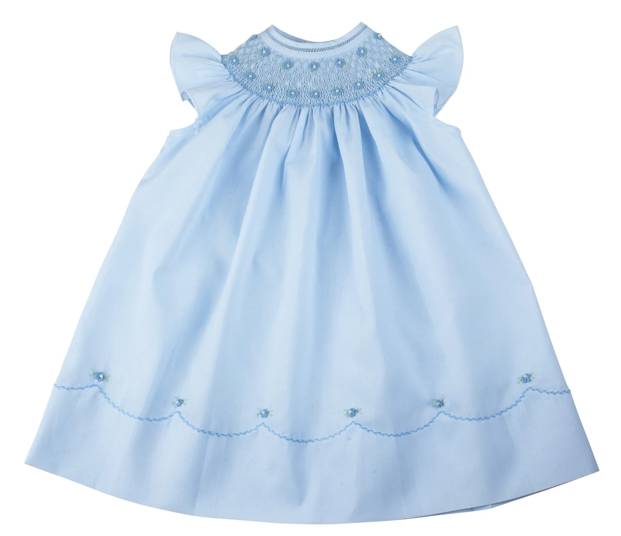 Pearl Flower Fly Sleeve Bishop Dress