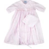 Ribbon & SmockingTake Me Home Gown With Hat 1 Ribbon & SmockingTake Me Home Gown With Hat -Baby Clothing Store Pink Smocked Ribbon Take Me Home Gown Hat P1151Pink 39533 57342.1637946163