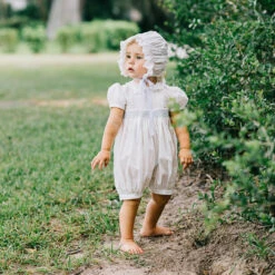 Girls Vintage Smocked Romper -Baby Clothing Store SINGLETARYMARIELLE 2018 3976 90301.1622131726