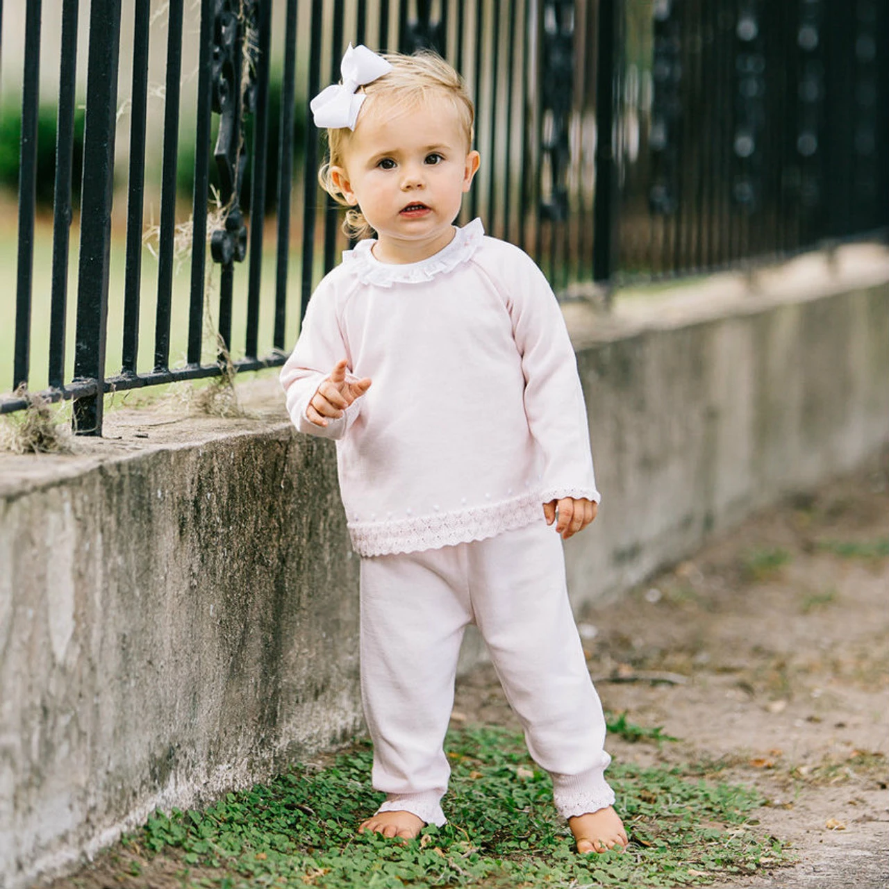 Rose Ruffle Collar Diamond Knit Set 4 Rose Ruffle Collar Diamond Knit Set - Image 2