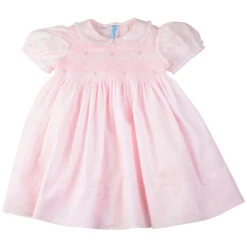 Girls Lacy Smocked Dress