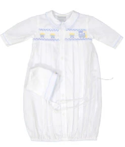 Train Smocked Take Me Home Gown With Hat